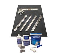 Nassboards Premium Pro Linear Shower System & Waterproofing Kit - 1500 x 900 x 30mm - Solid Bar Grate