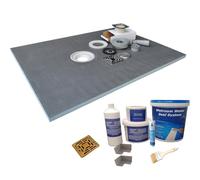 Nassboards Premium PRO Wetroom Shower Tray & Kit - Waterproof and Watertight Design with Drain and Installation Guide Including Sealing Tape, Grate, Base XPS Quality Standard with Instructions