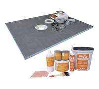 Nassboards Premium PRO Wetroom Shower Tray & Kit - Waterproof and Watertight Design with Drain and Installation Guide Including Sealing Tape, Grate, Base XPS Quality Standard with DVD Instructions