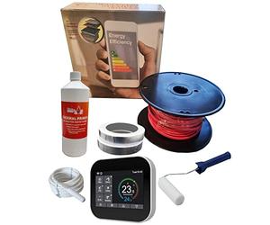 Nassboards Pro Elite Loose Cable Electric Underfloor Heating System 200w - Touch Screen, Wifi, Smart Thermostat with Installation Kit & Instructions for Carpet, Tiles, Laminate, Wood, Concrete