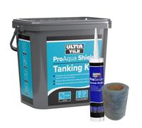 Nassboards Ultratilefix Pro Aqua Shield Wet Room System Waterproof Tanking Kit 9KG - Premium Sealant Kit for Wetrooms, Bathrooms, Wet Zones and Changing Rooms Quick Dry Easy Installation