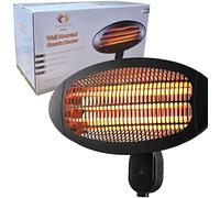 Nassboards, Wall Mounted Heaters Made from Steel, Powered by Electric Quartz Bulbs with 3 Adjustable Temperature Settings - For Indoor and Outdoor Use, Provides Light at Night, Sturdy Attachment