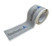 Nassboards Waterproof Tanking Tape - Aqua Elastic Self Adhesive Butyl Joining Permanent Strong Sealing Tape for Waterproofing Bathrooms, Shower Wet Rooms, for Use Outdoors Indoors (50m)