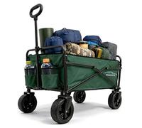 Nasscarts, Multi-Purpose Utility Cart - Off-Road Wagon, Multi-Terrain Trolley, Collapsible, Foldable Handcart - Great for Shopping, Gardening, Camping, Fishing - Loading Capacity of 68 kg - Green