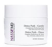 NassifMD Gentle Detox Pads, Surgeon-Created Fruit Acid Complex for Sensitive Skin, Brightens, Exfoliates & Reduces Wrinkles, Dermatologist-Tested