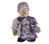 NASSMOSSE 1 Pcs Haunted Dolls Creepy Baby Doll Sound-activated Walking Glowing Halloween Prop For Haunted House Decor