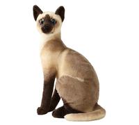 NASSMOSSE 13.8in Siamese Cat Plush Realistic Sitting Stuffed Animal Soft Kitty Doll Style 2