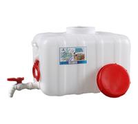 NASSMOSSE 15L Water Container with Spigot, Thickened HDPE Water Tank with Handle & Swivel Cap for Camping, Gardening & Household