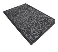 NASSMOSSE 17x30 Inch 3D Olive Branch Polyester Front Door Mat, Non-Slip Washable Decorative Rug for Mud, Water, Stain Removal, for Home & Hotel Entryway