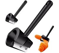 NASSMOSSE 2Pcs Vegetable Curler and Peeler, Rotatable Stainless Steel Carrot Slicer, Multi-Use Dual-Shape Spiral Cutter for Kitchen Novices Professional Chefs