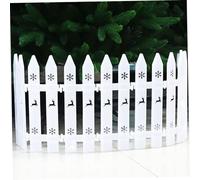 NASSMOSSE 32Pcs Christmas Tree Fence, White Plastic Picket Fence for Christmas Tree Wedding Party Decoration Holiday Office Home Wedding Party Decor