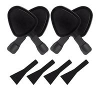 NASSMOSSE 4Pcs Metal Raclette Cheese Pans with Nylon Spatula, Replacement Triangular Grill Pans for Cheese & Side Dishes