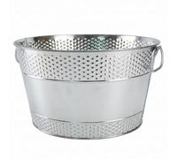 NASSMOSSE 8L Galvanised Drink Bucket - Silver, Rust-Resistant Beverage Tub for Indoor/Outdoor Parties