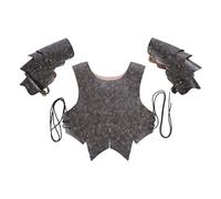 NASSMOSSE Armor Gorget Set with Shoulder Guard Set Knight Costume Set for Role Play Halloween Party Supplies 1Set