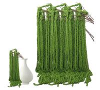 NASSMOSSE Artificial Dried Amaranths 5 Stems 130cm Green with Hanging Branches for Wedding Decor