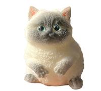 NASSMOSSE Cat Stress Ball, Cute Siamese Cat Stress Squeeze Toy for Kids, Slow-Rising Ultra Soft Anxiety Relief Tools for Party Favor, Gifts, School Rewards