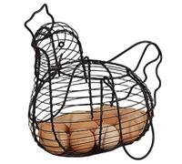 NASSMOSSE Chicken Wire Basket with Handle, Hollow Iron Egg Holder for Kitchen & Home