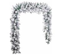 NASSMOSSE Christmas Garland 71" Snowy Christmas Decorations Garland Artificial Snowy Tree DIY for Mantel, Front Door, Window, Home Decor