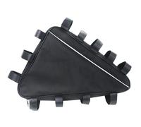 NASSMOSSE Ebike Battery Bag, Waterproof Triangle Bike Frame Bag with Hole & Straps, Wear-Resistant Oxford Cloth Bike Pouch for Outdoor