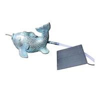 NASSMOSSE Fish-shaped Fountain Spitter, Solar-powered Pond Spitters For Small Ponds, Resin Outdoor Garden Decor (6.89x6.30x5.51 Inch)