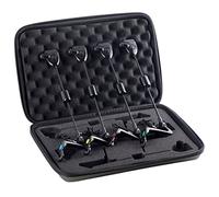 NASSMOSSE Fishing Bite Alarm 4Pcs LED 4 Color Universal Bite Indicator Portable Reusable with Zipper Storage Bag