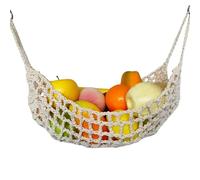 NASSMOSSE Fruit Hammock, Hollow Hanging Fruit Basket with Hooks, Banana Hammock for Home, Boat, RV