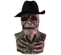 NASSMOSSE Full Head Skull Mask with Hat Halloween Creepy Scary Realistic Free Size Latex Skeleton Face Masks for Costume Cosplay Party