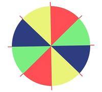 NASSMOSSE Kids Parachute with Handles, 10ft Rainbow Parachute for Gymnastics Group Team Cooperative Games, Multicolored Play Toys for 10-16 Kids