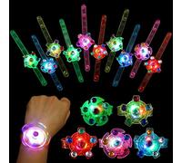 NASSMOSSE Kids Party Favors 24 pack Goodie Bag Stuffers LED Light Up Bracelet Glow in The Dark Party Supplies Return Gifts for Kids Birthday Valentines Halloween Christmas Favors