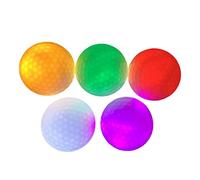 NASSMOSSE LED Golf Balls Glow in The Dark Golf Balls Night Glowing Light up Golf Practice Balls 5 Colors