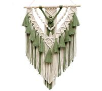 NASSMOSSE Macrame Wall Hanging 21.7x29.5 Cotton Tapestry Green