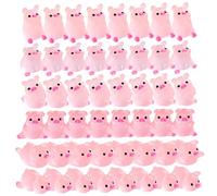 NASSMOSSE Mini Pigs 100PCS Resin Animals, Glow-in-the-Dark Miniature Pigs for Tabletop, Bonsai, & Dollhouse Decoration