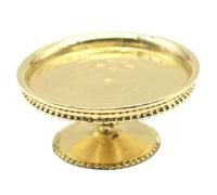 NASSMOSSE Miniature Dollhouse Accessories, Gold Cake Stand