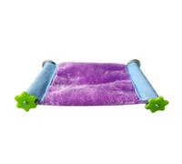 NASSMOSSE Parrots House Bed Warm Soft Plush Birds Nest Hammock Stand Toy Purple L