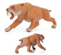 NASSMOSSE Realistic Saber Tooth Tiger Figurine Prehistoric Animal Educational Toy for Kids Learning