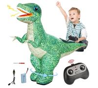 NASSMOSSE Remote Control Dinosaur Green Realistic Electric Inflatable Dinosaur with 360° Rotation, Forward & Backward, Rechargeable Big Toys for Boys Kids Birthday