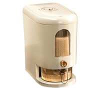 NASSMOSSE Rice Dispenser, 11 Lbs Rice Container Storage, Sealed Bucket with Measuring Cup, Moisture Proof Cereal Dispenser Countertop for Grain Flour Soybean Corn