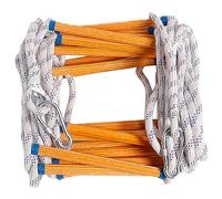 NASSMOSSE Rope Ladder with Carabiner 10ft Nylon Fire Escape Ladder Non-slip Fire Ladder Heavy Duty Emergency Ladder for Climbing Training Rescue