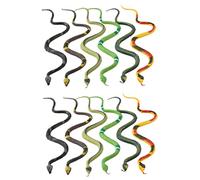 NASSMOSSE Rubber Snake Realistic Snake Toy Rainforest Reptile Artificial for Party Favors Garden Props 12 Pcs