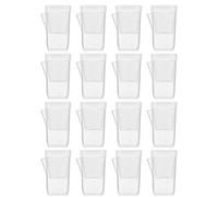 NASSMOSSE Semi Hydroponic Pots 12 Pack, Clear Self Watering Planter with Observation Window & Drainage, Small Square Plant Nursery Pots for Succulents, Herb Garden, Seed Starting, Includes 12 Labels