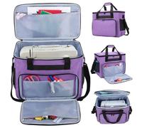 NASSMOSSE Sewing Machine Bag, Large Capacity Sewing Machine Case with 2 Detachable Pouches, Shoulder Strap, Handle & Zipper Storage Bag for Thread, Needles