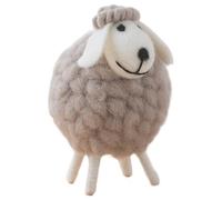 NASSMOSSE Sheep Decor, Cute Sheep Toy Felted Wool Animals, 5.5x3.5x3.5 Inch Lamb Plush, Decorative Sheep Figurines for Home Office Desktop Decor, Style 1