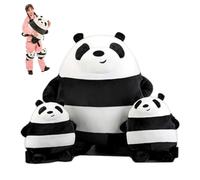 NASSMOSSE Snowboard Butt Pad 3PCS/Set Cute 3D Panda Snowboard Knee Pads and Butt Pad Soft Padded Ski Protective Gear