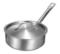 NASSMOSSE Stainless Steel Sauté Pan, 9.5 Inch 4L Frying Pan with Lid, Non-Stick 3-Ply Stainless Clad Cookware, Cooking Pan with Handle