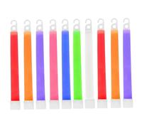 NASSMOSSE Survival Glow Sticks 10Pcs 6 Inch Leakproof 6 Hour Glow Sticks with Hanging Hook for Camping, Bar, Concert, Party, Emergency, Random Color