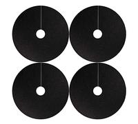 NASSMOSSE Tree Mulch Ring Reusable Non-woven Tree Protector Mat Weed Barrie Mat for Weed Control Black Outer Diameter 20.5 Inch 4Pcs