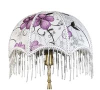 NASSMOSSE Vintage Lamp Shade with Tassels, Victorian Fringe, Dome Scalloped, Replacement for E27 Table Lamps Floor Lamps, 7.87x7.48 inches, Style 2 Trend