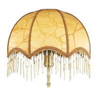 NASSMOSSE Vintage Lamp Shade with Tassels, Victorian Fringe, Dome Scalloped, Replacement for E27 Table & Floor Lamps, 7.87x7.48 inches, Fabric, Round, Style 1 Trend