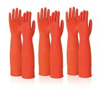 NASSMOSSE Washing Up Gloves 3 Pair 15in Elbow Length Non-slip Latex Cleaning Gloves Skin-friendly Elastic Protective Gloves for Cleaning Home, Kitchen, Bathroom, Car
