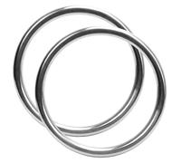 NASSMOSSE Wing Chun Ring, 2-Pack Stainless Steel Rattan Rings for Martial Training, Wing Chun Training Equipment for Hand Coordination & Strength